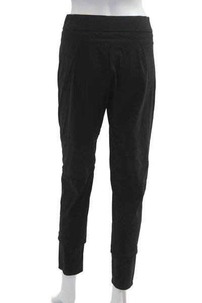 Raffaello Rossi Womens Drawstring Zip Pockets Jogger Pants Black Size 34