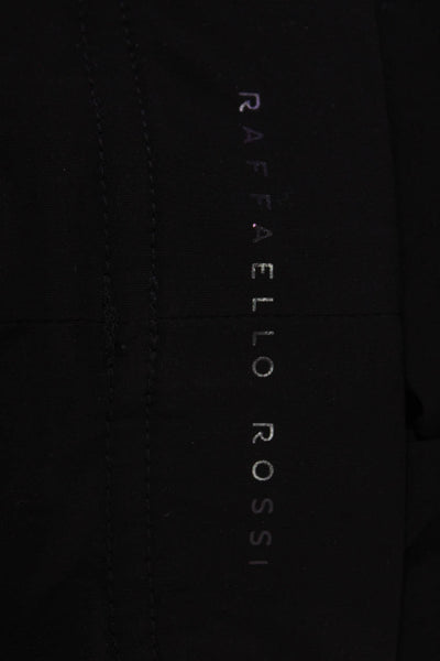 Raffaello Rossi Womens Drawstring Zip Pockets Jogger Pants Black Size 34