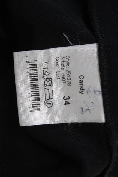 Raffaello Rossi Womens Drawstring Zip Pockets Jogger Pants Black Size 34