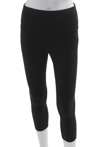 Athleta Womens Black Petites Capri Leggings Nylon Lycra Spandex Size S