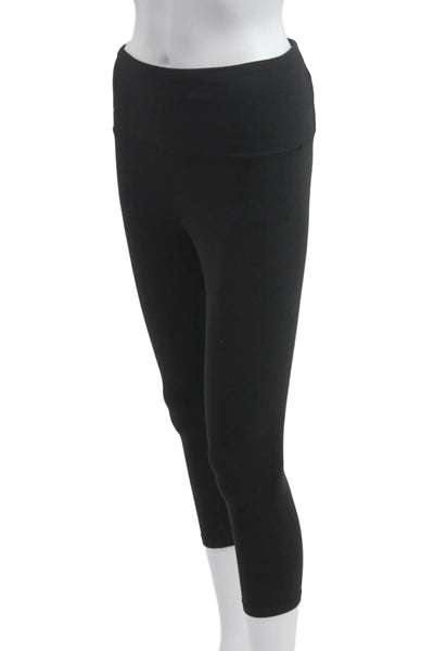 Athleta Womens Black Petites Capri Leggings Nylon Lycra Spandex Size S