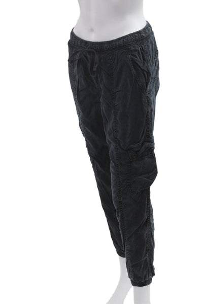 Bella Dahl Women Cargo Jogger Pants Dark Gray 100% Tencel Size S