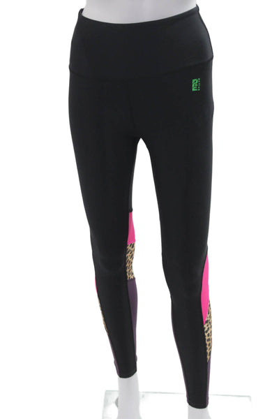 P.E. Nation Women Ankle Jeggings Black Animal Print Polyester Size S