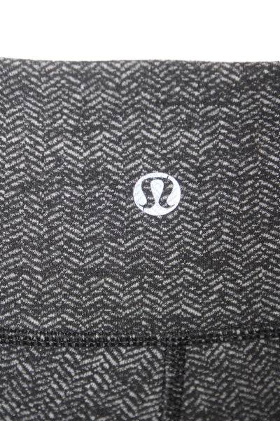 Lululemon Women Ankle Jeggings Dark Gray Herringbone Polyester Size S