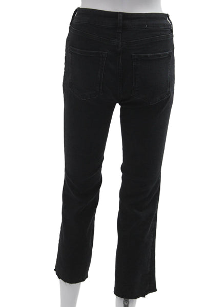 Pilcro Anthropologie Women Black Cropped Ankle Jeans Mid Rise Size 25
