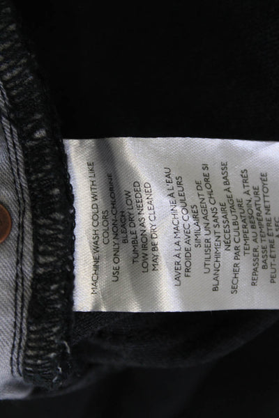 Pilcro Anthropologie Women Black Cropped Ankle Jeans Mid Rise Size 25