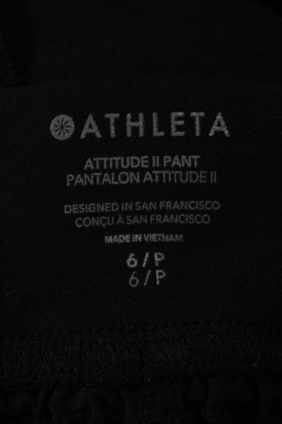 Athleta Womens Jogger Pants Black Drawstring Petite Size 6