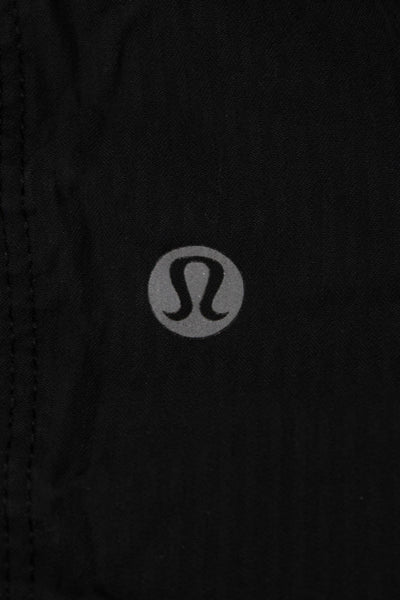 Lululemon Womens Ankle Jogger Pants Black Nylon Drawstring Sports Size S