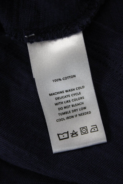 Lilla P Women Sleeveless Jersey Tee Dark Blue 100% Cotton Round Neck Size XS