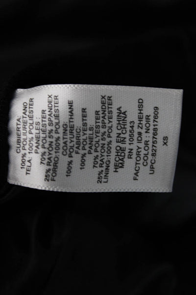 Catherine Malandrino Women Motorcycle Quilted Jacket Black Zip Size XS