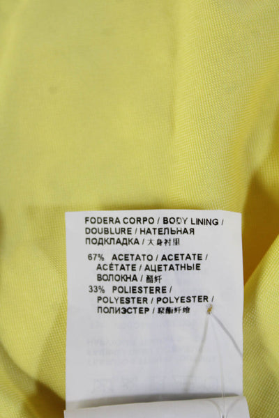 Pinko Women Yellow Sleeveless Round Neck Solid Blouse Size 4