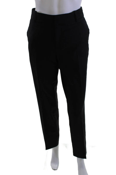 Comptoir Des Cotonniers Unisex Ankle Dress Pants Black Wool Classic Size M