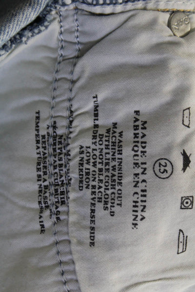 BLANKNYC Unisex Light Blue Graphic Cotton Beach Shorts Size 25
