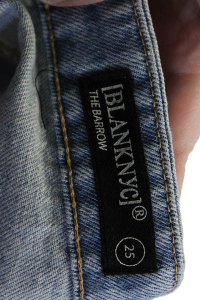 BLANKNYC Unisex Light Blue Graphic Cotton Beach Shorts Size 25
