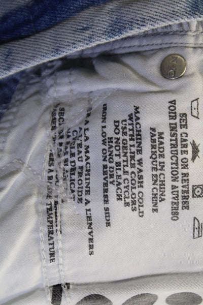 BLANKNYC Unisex Light Blue 100% Cotton Stars Shorts Button Spring Size 26