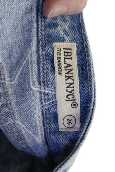 BLANKNYC Unisex Light Blue 100% Cotton Stars Shorts Button Spring Size 26