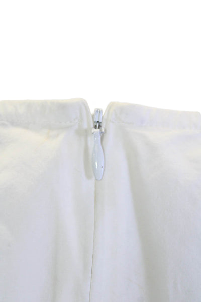 Charlotte Brody Women White Cotton Short Sleeve Blouse Size XS