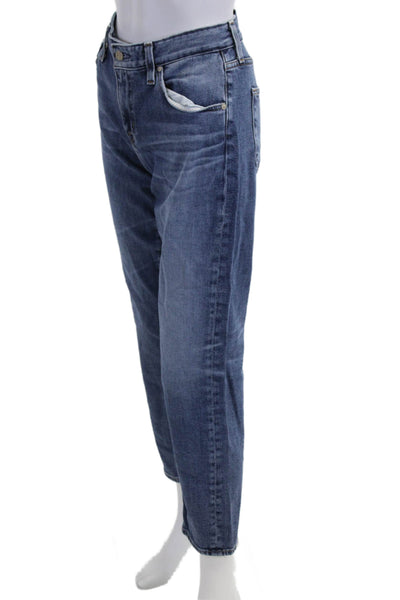 AG Adriano Goldschmied Women Boyfriend Cropped Jeans Blue High Rise Size 27
