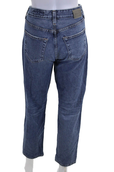 AG Adriano Goldschmied Women Boyfriend Cropped Jeans Blue High Rise Size 27