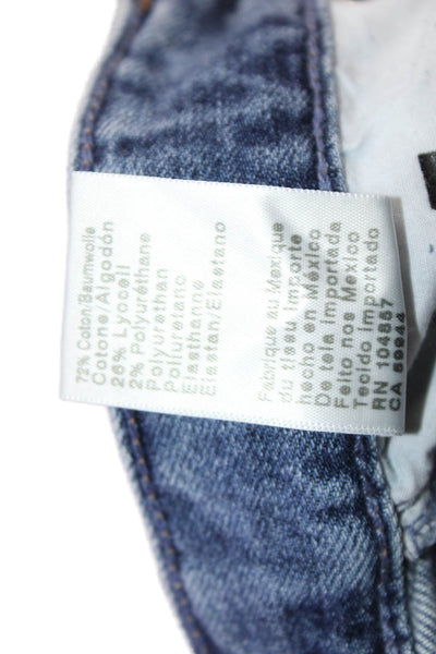 AG Adriano Goldschmied Women Boyfriend Cropped Jeans Blue High Rise Size 27