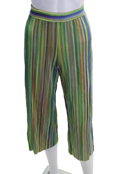 Drew Womens Cropped Striped Blue Pants Size S