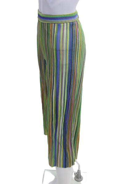 Drew Womens Cropped Striped Blue Pants Size S