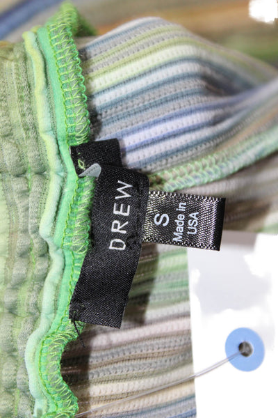 Drew Womens Cropped Striped Blue Pants Size S
