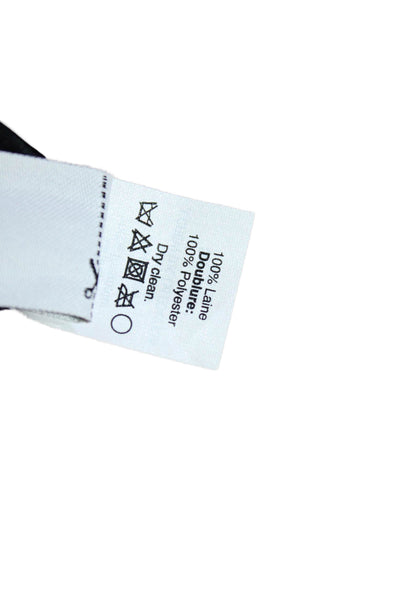 J Crew Women Straight Pencil Skirt Black 100% Laine Size 4