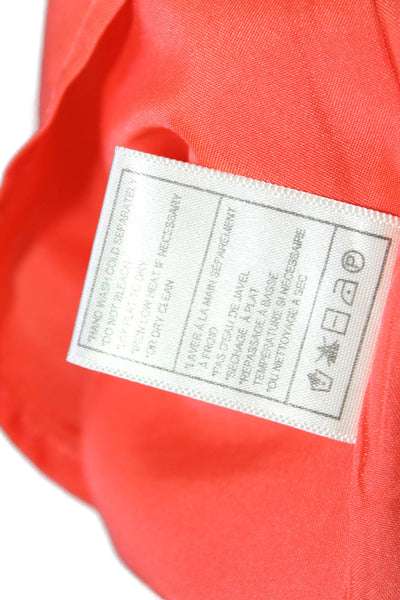 Cupcakes And Cashmere Women Orange Tunic Solid Polyester Zip Beach Size M