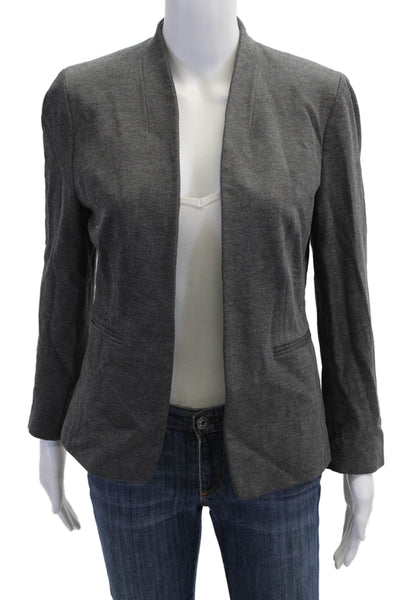 J Crew Womens 365 Open Front Lined Long Sleeve Blazer Gray Size 8