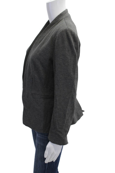 J Crew Womens 365 Open Front Lined Long Sleeve Blazer Gray Size 8