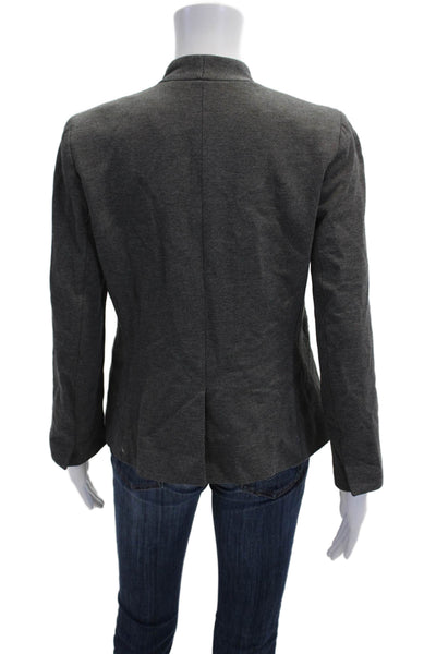 J Crew Womens 365 Open Front Lined Long Sleeve Blazer Gray Size 8