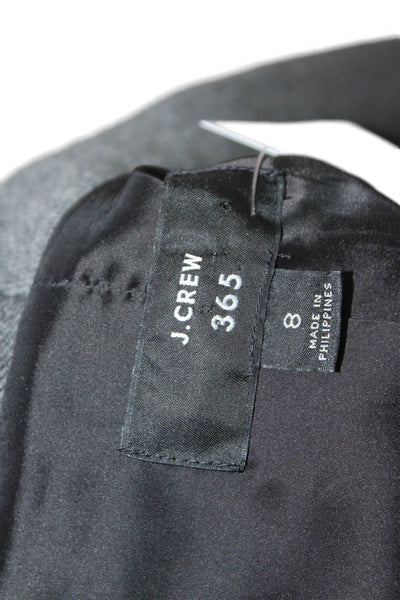 J Crew Womens 365 Open Front Lined Long Sleeve Blazer Gray Size 8