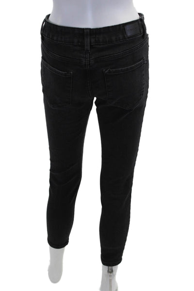 Tahari Womens Ankle Skinny Jeans Black Mid Rise Size 8