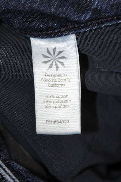Athleta Womens Dark Blue Ankle Skinny Jeans Mid Rise Button Size 4