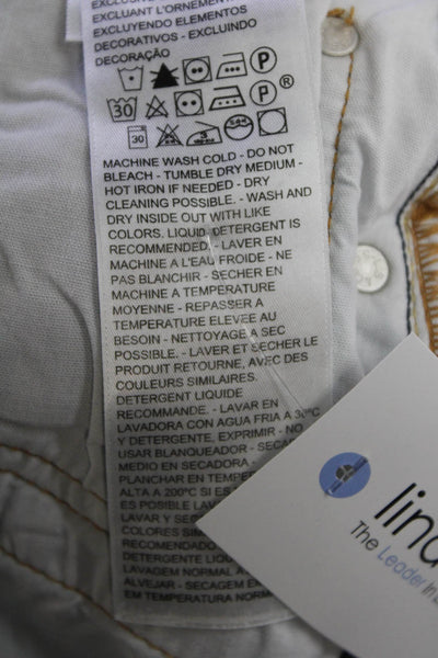 Levis Mens Cropped Straight Blue Jeans Button 100% Cotton Mid Rise Size 26
