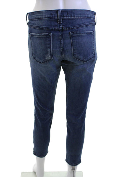 Flying Monkey Women Dark Blue High Waist Ankle Cropped Jeans Size 30