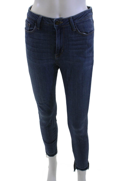 Just Black Denim Women Ankle Skinny Dark Blue Mid Rise Jeans Size 29
