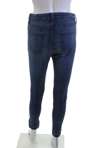 Just Black Denim Women Ankle Skinny Dark Blue Mid Rise Jeans Size 29
