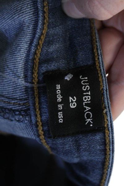 Just Black Denim Women Ankle Skinny Dark Blue Mid Rise Jeans Size 29