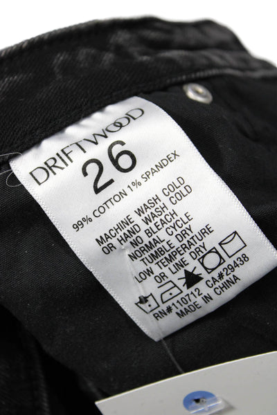Driftwood Women Cropped Ankle High Rise Black Jeans Size 26