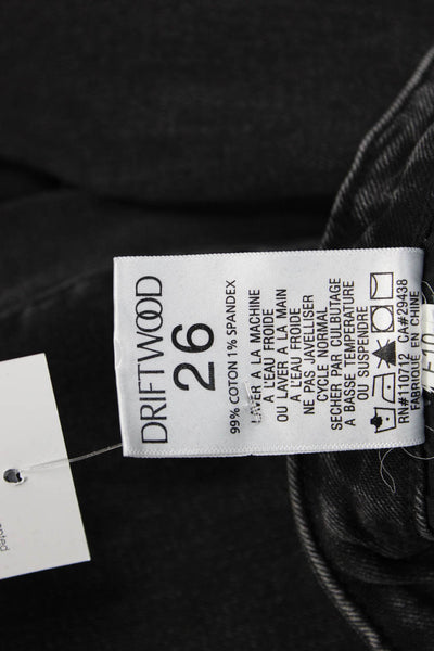 Driftwood Women Cropped Ankle High Rise Black Jeans Size 26