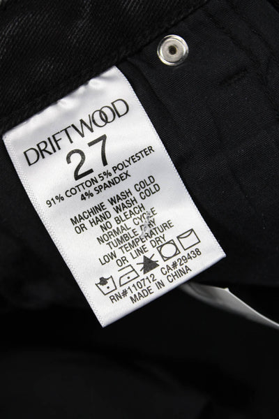 Driftwood Women Skinny Ankle High Rise Black Jeans Size 27