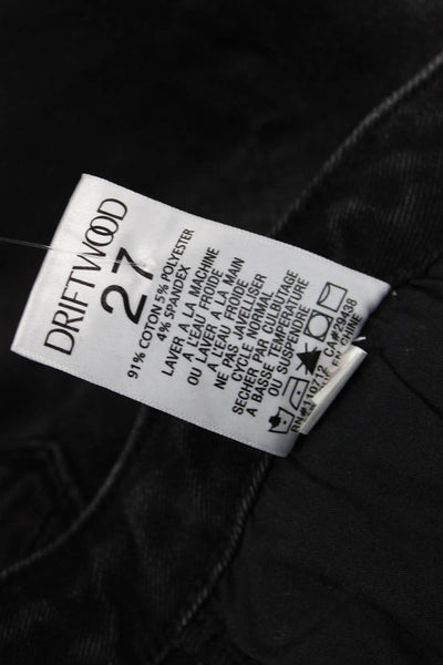 Driftwood Women Skinny Ankle High Rise Black Jeans Size 27