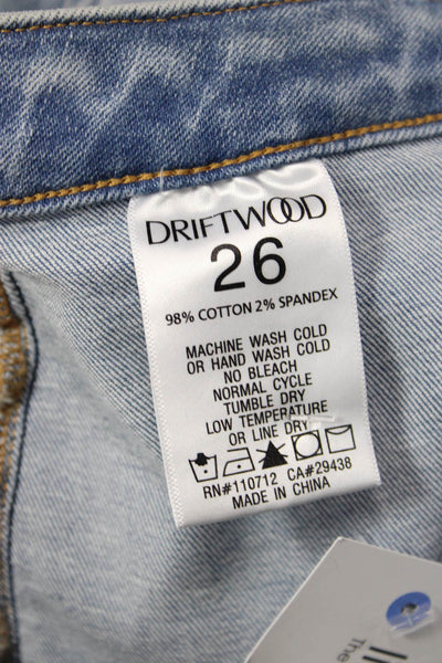 Driftwood Womens Dark Blue High Rise 98% Cotton Size 26