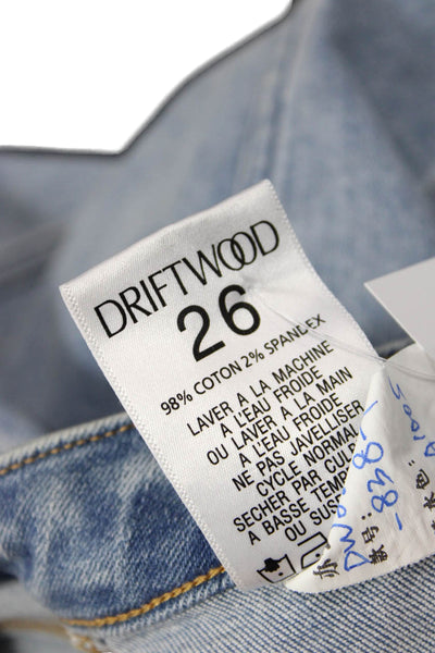 Driftwood Womens Dark Blue High Rise 98% Cotton Size 26
