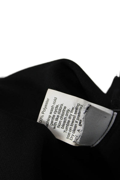 Madewell Women Basic Black Mock Neck Short Sleeve T-Shirt Size S