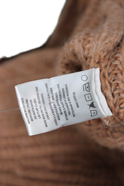 Driftwood Womens Bohemian Brown V-Neck Button Cardigan Long Sleeve Size S