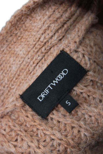 Driftwood Womens Bohemian Brown V-Neck Button Cardigan Long Sleeve Size S