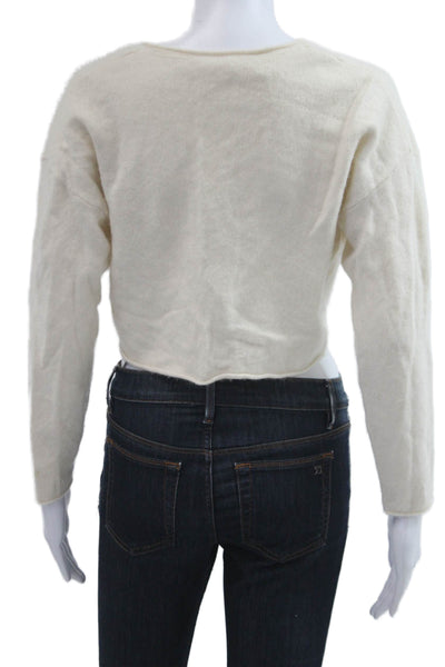 The Group Babaton Womens Cashmere V Neck Long Sleeve Pullover Beige Size XS